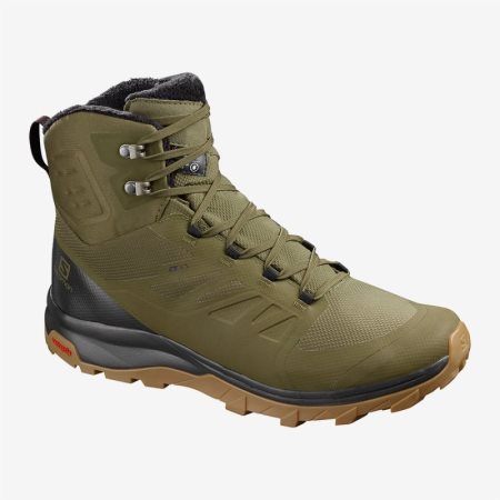 Salomon OUTblast TS CSWP Mens Hiking Boots Olive UK TOBW